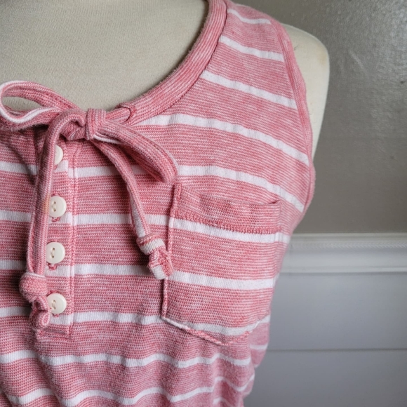 Levi Pink Striped Dress Size Medium - Picture 4 of 5